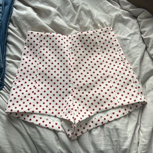 Zara red and white polka dot shorts NWT Taylor Swift